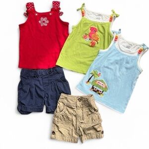 Vtg Retro‎ Gymboree Osh Kosh B Gosh 3T /4 Summer Clothing Lot Shorts Tank Tops